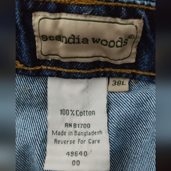 Scandia Woods Jeans Men Color Blue Size 38L Pockets Style Cargo   Excellent Cond - Picture 3 of 5